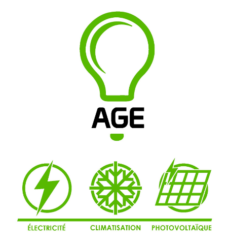 Logo d'A.G.E, électricité, climatisation et photovoltaïque